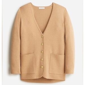 J. Crew Giselle Cardigan Sweater Camel Gold Buttons Women XS Capsule Coastal